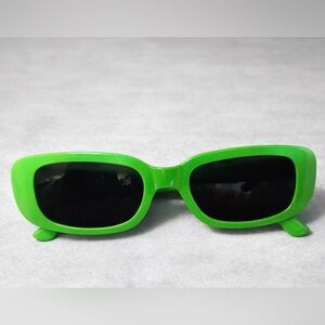 Lime Green Y2K Rectangular Sunglasses | Retro 90s 2000s Style